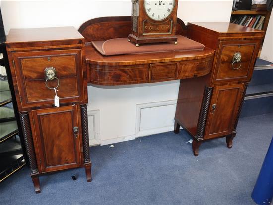 A Regency mahogany pedestal sideboard W.172cm